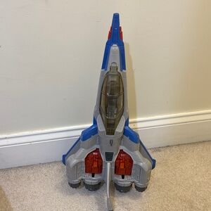 Blue and Gray Space Rocket Toy